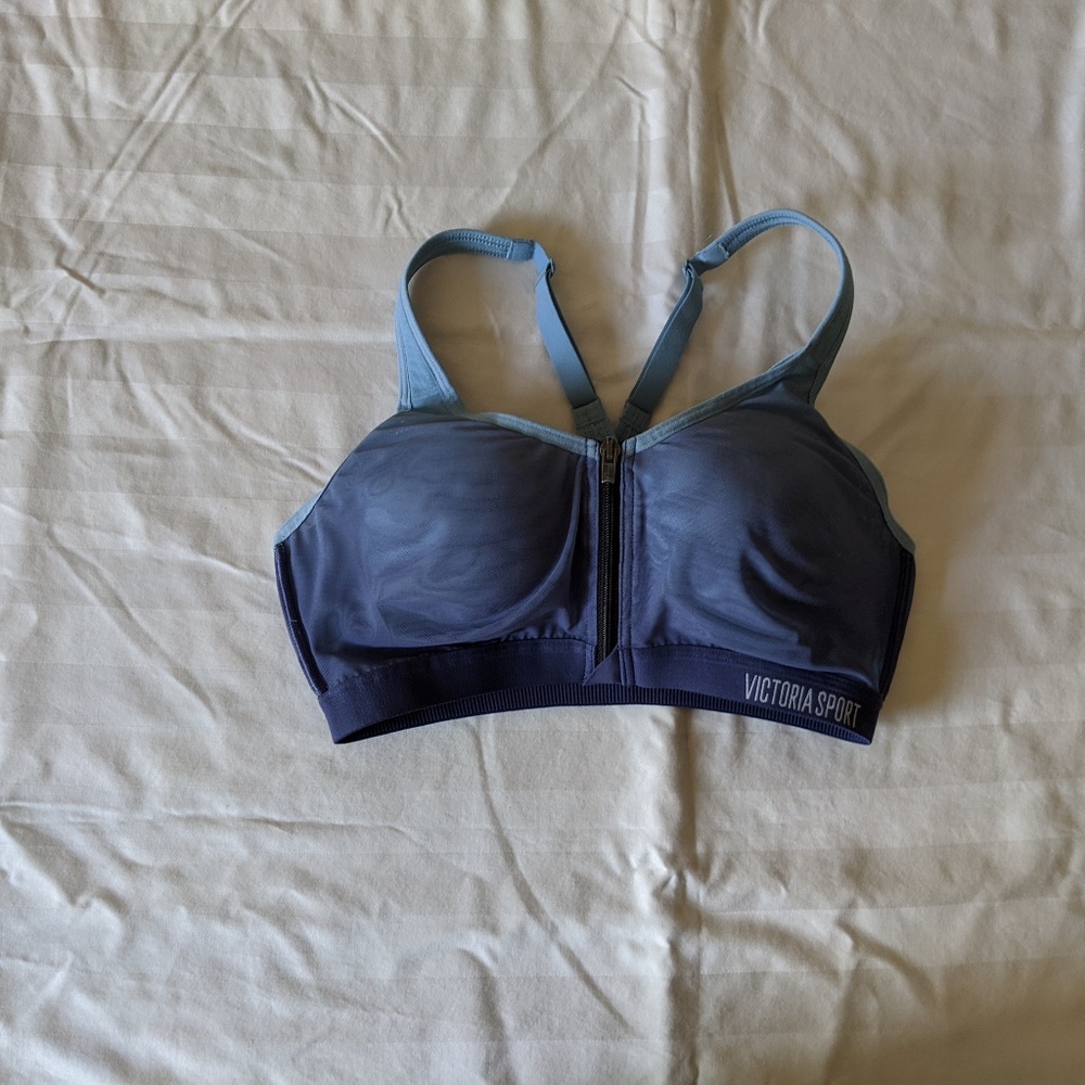 Blue Victoria's Secret sports bra